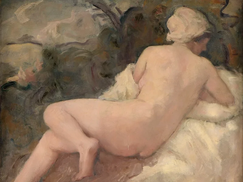 1880-Alfred Buchta - Nudo femminile sdraiato